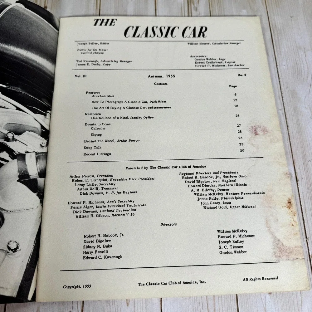 The Classic Car Magazine 1955 Summer Autumn Annual Review CCCA Set